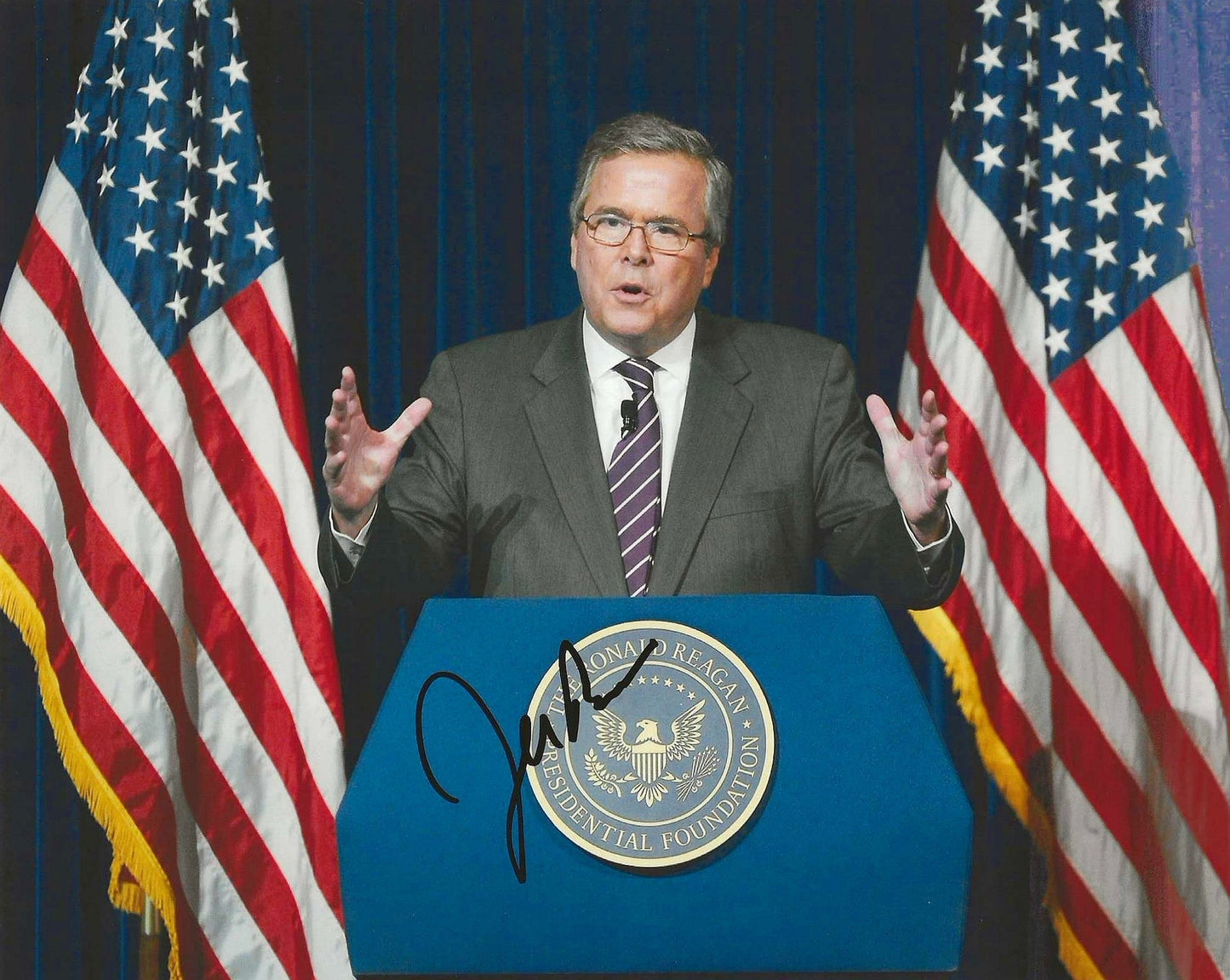 Jeb Bush Autographed Signed 8x10 photo Elite Promotions & Graphz Authentication