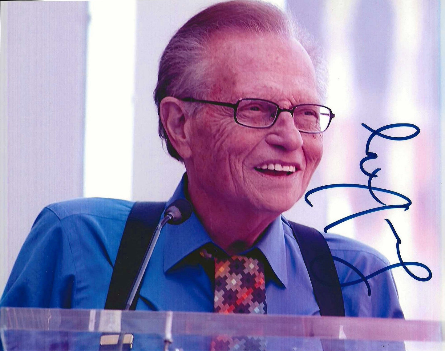 Larry King autographed Signed 8x10 photo Elite Promotions & Graphz Authentication