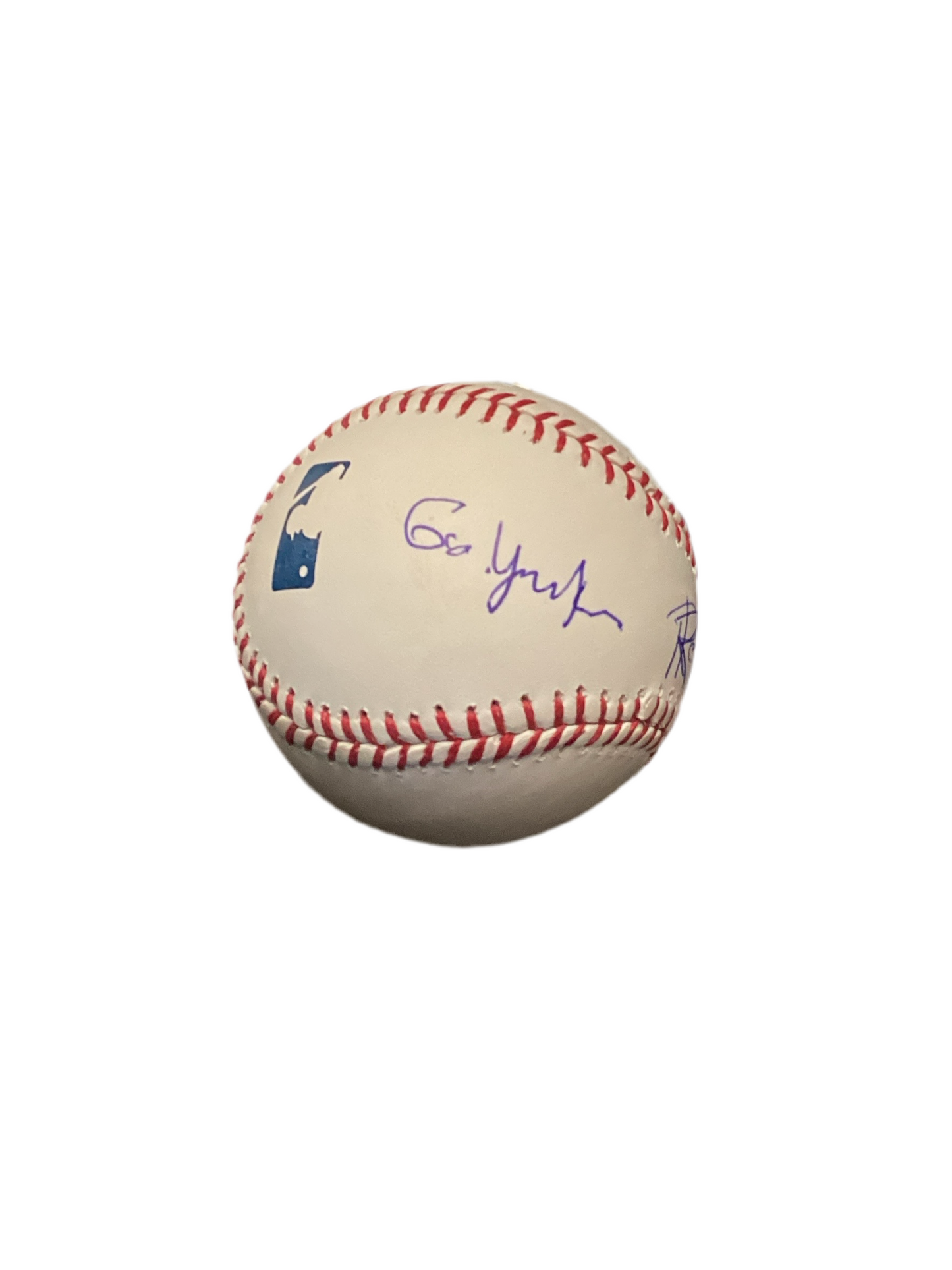 Regis (GO YANKEES) autographed signed Rawlings official Major League Baseball