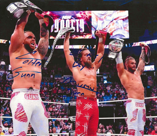 Austin Gunn / Colten Gunn Autographed Signed "AEW" 8x10 photo Elite Promotions & Graphz Authentication