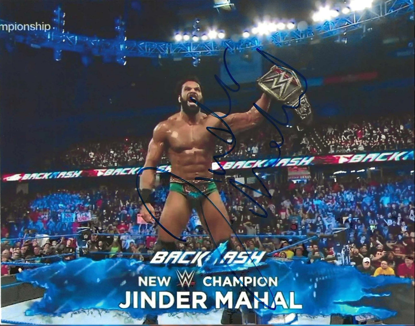 Jinder mahal Autographed Signed "WWE" 8X10 Photo Elite Promotions & Graphz Authentication