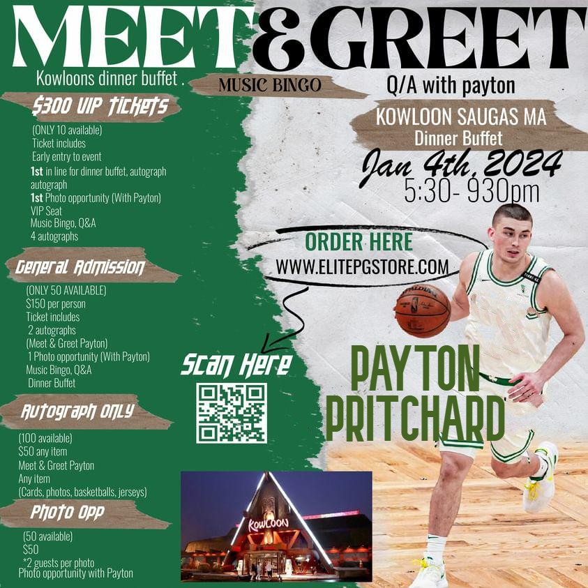 VIP Payton Pritchard (BOSTON CELTICS) Meet & Greet