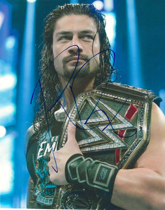 Roman Reigns Autographed Signed "WWE" 8x10 photo Elite Promotions & Graphz Authentication