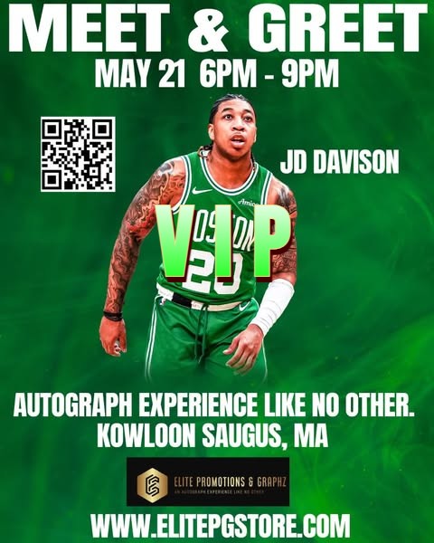 VIP JD DAVISON Meet & Greet autograph/photo opportunity